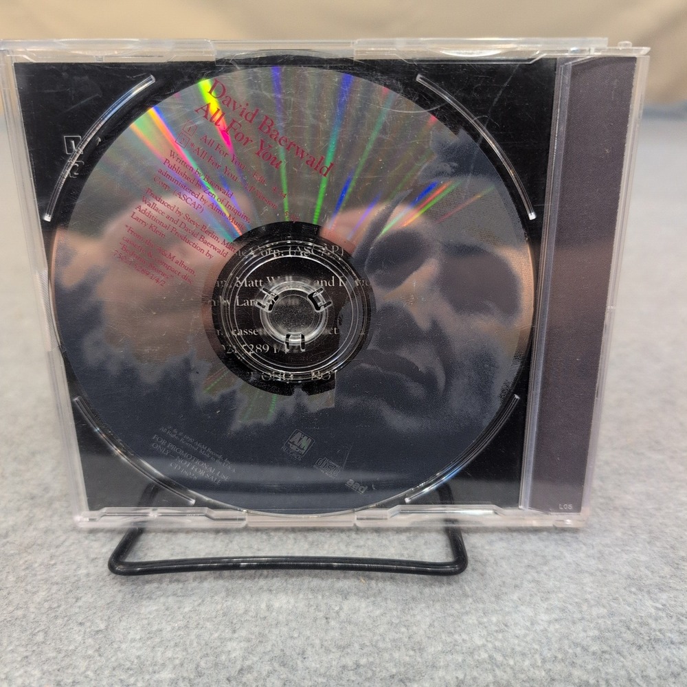 David‎ Baerwald All For You CD Single Promo 1990 A&M Records Bedtime Stories CD5 - Picture 2 of 2